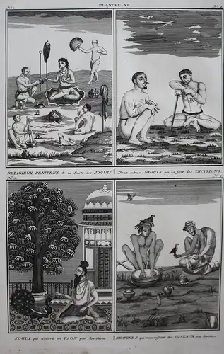 Religieux penitens de la Secte des Joguis / Deux autres Joguis.... - India Hindu Hinduism Brahmin rituals cere