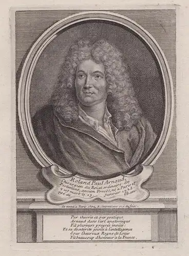 Roland Paul Arnaud - Roland Paul Arnaud (1657-1723) French surgeon physician Chirurg Portrait