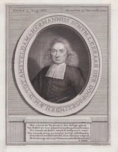 Hermanus Schyn, Leeraar der Doopsgezinden... -  Hermann Schijn (1662-1727) Schyn Dutch physician Leiden Amster