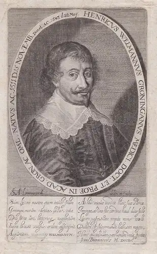 Henricus Welmannus Groninganus Medici... - Hendrik Welman (1611-1603) Dutch physician Arzt medicine Groningen