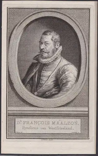 Dr. Francois Maalzon - Francois Maalzon (1538-1602) Dutch physician medicine Westfriesland Portrait