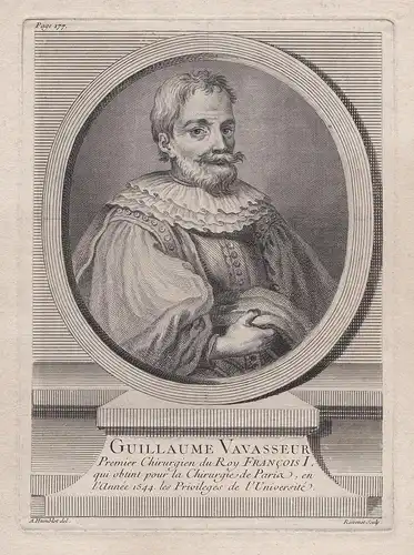 Guillaume Vavasseur. - William Vavasseur (16. Jh.) Guillaume French surgeon Chirurg Vavasour Portrait