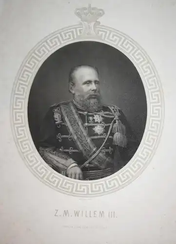 Z. M. Willem III. - Willem III. der Nederlanden (1817-1890) King König Niederlande Netherlands Portrait