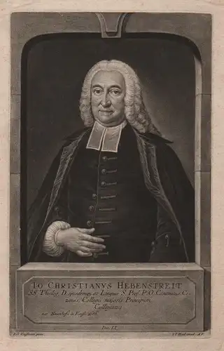 Io Christianus Hebenstreit - Johann Christian Hebenstreit (1686-1756) Theologe Philosoph Philologe Hebraist Le