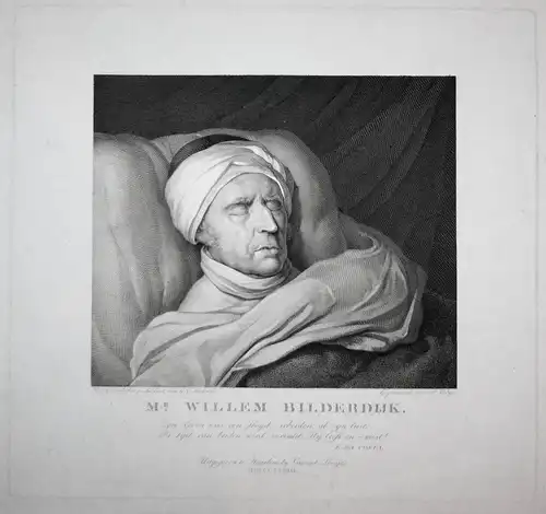 Mr. Willem Bilderdijk - Willem Bilderdijk (1756-1831) Dutch poet Haarlem Dichter Amsterdam author Portrait