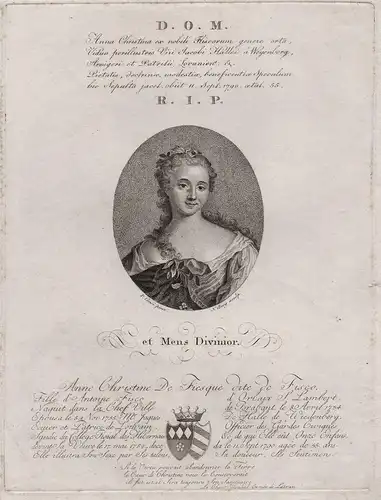 Anne Christine De Fiesque dite de Fisco... - Anna Christina Fisco (1734-1790) Fiesque Wiedenberg Portrait