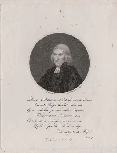Doctrina Ernestim celebret Germania lumen... - Johannes van Voorst (1757-1833) Dutch theologian Delft Leiden W