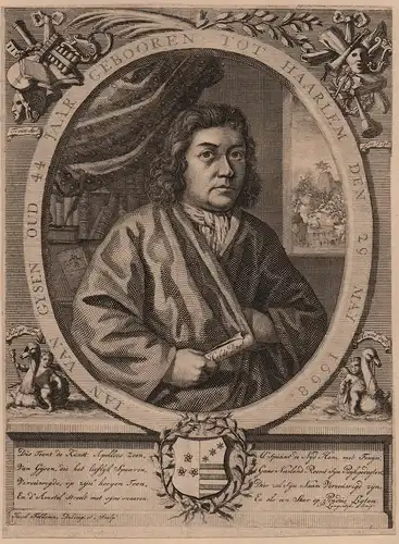 Ian van Gysen... - Jan van Gijsen (1668-1722) Haarlem Dutch poet Portrait