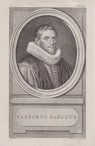Casparus Barleus - Caspar van Baerle (1584-1648) Barlaeus Dutch humanist poet historian Antwerpen Leiden Amste