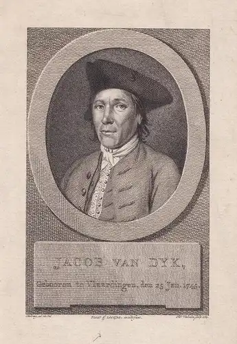 Jacob van Dyk - Jacob van dijk (1745-1828) Dutch poet writer Vlaardingen Portrait