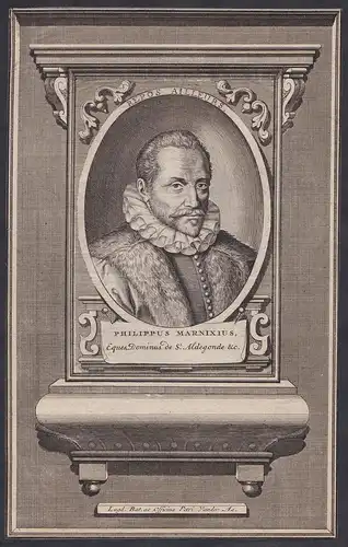 Philippus Marnixius - Philips of Marnix (1540-1598) Saint-Aldegonde West-Souburg Dutch writer Portrait