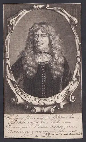 Nicol. Heinsius. // Nicolaas Heinsius the Elder (1620-1681) Dutch poet classical scholar Leiden Milano Stockho