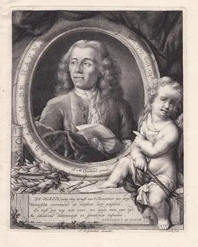 Abraham de Haen... - Abraham de Haen (1707-1748) Dutch draughtsman engraver painter poet Amsterdam Portrait