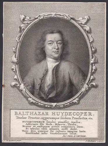 Balthazar Huydecoper. // Balthazar Huydecoper (1695-1778) Dutch writer Amsterdam Utrecht Portrait