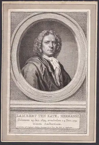Lambert ten Kate, Hermansz. // Lambert ten Kate (1674-1731) Dutch Linguist Amsterdam Haarlem Portrait