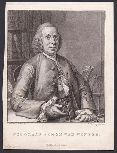 Nicolaas Simon van Winter. // Nicolaas Simon van Winter (1718-1795) Dutch poet Portrait