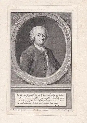 Gottlieb Wilhelm Rabener -  Gottlieb Wilhelm Rabener (1714-732) Schriftsteller Meißen Dresden Leipzig Portrait