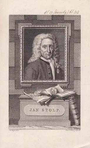 Jan Stolp. // Jan Stolp (1698-1753) Dutch professor Monnikendam Leiden Portrait