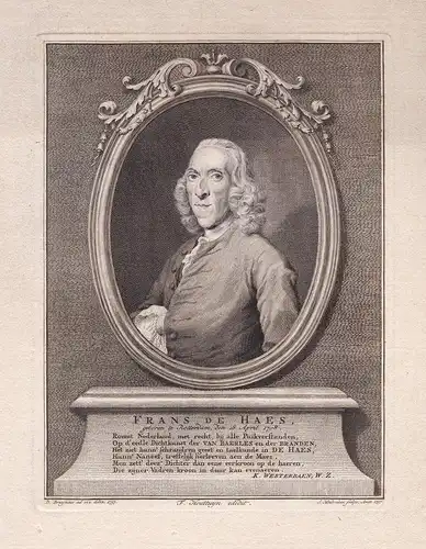 Frans de Haes - Frans de Haes (1708-1761) Dutch poet linguist Rotterdam Portrait