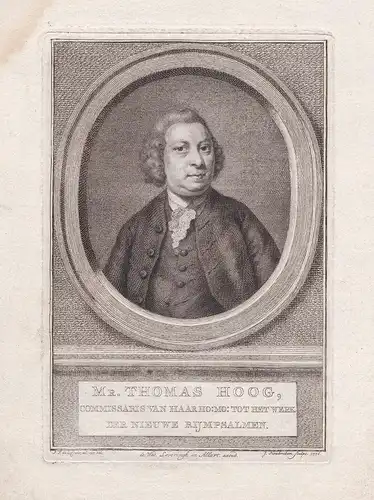 Mr. Thomas Hoog - Thomas Hoog (1716-1781) Dutch politician Zeeland Friesland Portrait