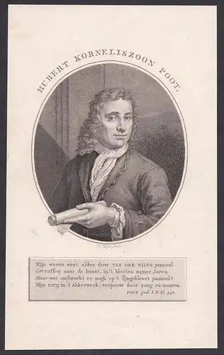 Hubert Korneliszoon Poot. // Hubert Kornelisz. Poot (1689-1733) Dutch poet Delft Abtswoude Portrait