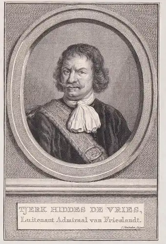 Tjerk Hiddes de Vries. // Tjerk Hiddes de Vries (1622-1666) Dutch naval admiral hero Portrait