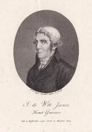 I. de Wit Jansz. // Izaak Jansz de Wit (1744-1809) Kupferstecher engraver artist Portrait