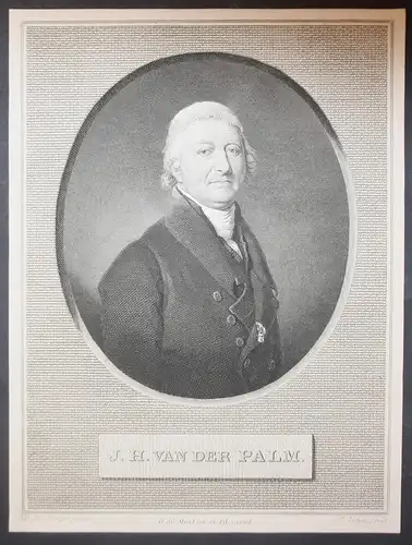 J. H. van der Palm -  Johannes Hendricus van der Palm (1763-1840) Dutch linguist poet Leiden Orientalist Portr