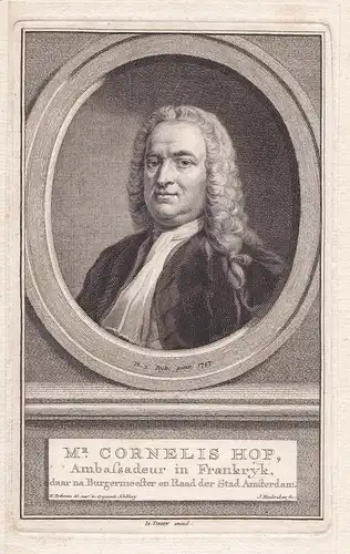 Mr. Cornelis Hop. // Cornelis Hop (1685-1762) Amsterdam diplomat Portrait