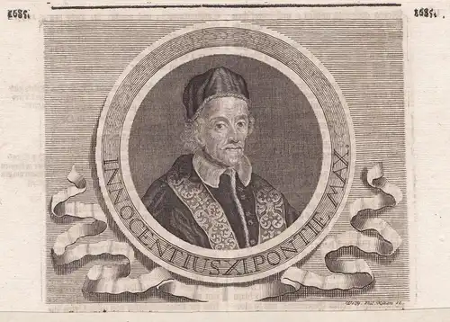 Innocentius Xl Pontie Max. // Pope Innocent XI (1644-1689) Papst Innozenz Portrait