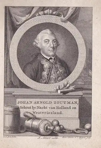 Johan Arnold Zoutman. // Johan Arnold Zoutman (1724-1793) Dutch Admiral American Revolutionary War Portrait