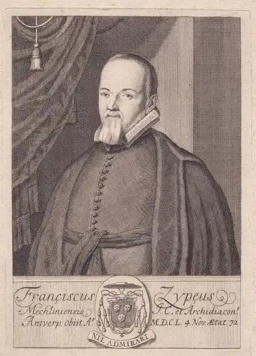 Franciscus Zypeus. // Franz van den Zype (1580-1650) Franciscus Zypeus Leuven Theologe Mechelen Antwerpen Port