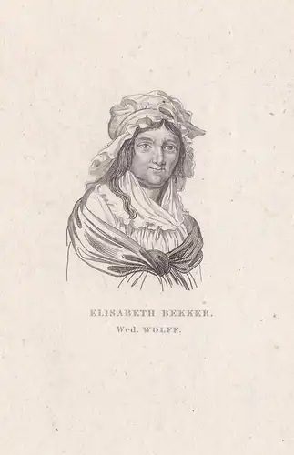 Elisabeth Bekker. // Batje Wolff-Bekker (1738-1804) Dutch novelist Vlissingen Trevoux Den Haag Portrait