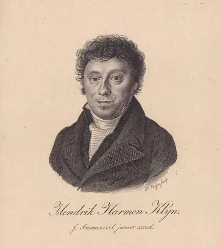 Hendrik Harmen Klyn. // Hendrik Harmen Klyn (1773-1856) Dutch poet singer Amsterdam Portrait