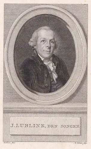 J. Lublink, den Jongen. // Johannes Lublink de Jonge (1736-1816) Dutch philosopher politician Portrait