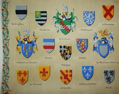 Wallenghien Wandonne Warluzel Warlincourt Wasnes Waulde - Blason Wappen Heraldik