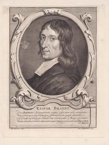 Kaspar Brandt. // Kaspar Brandt (1653-1696) Dutch minister Amsterdam Portrait