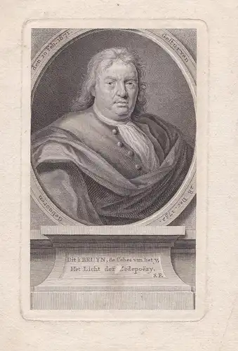 Dit's Bruyn, de Cebes van het y ... -  Nicolas Bruyn (1671-1732) Dutch poet Amsterdam Haarlem Portrait