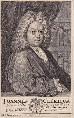 Johannes Clericus. // Jean Leclerc (1657-1736) Genf Geneve Geneva Philoge Theologe Portrait