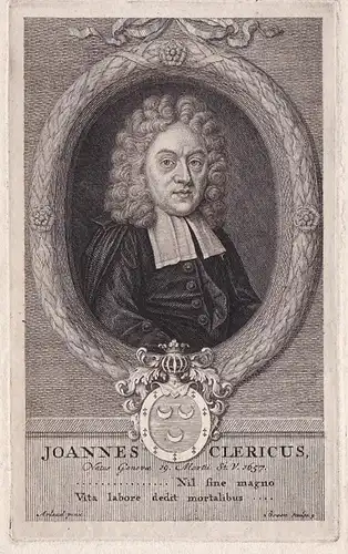Johannes Clericus. // Jean Leclerc (1657-1736) Genf Geneve Philologe Geneva Theologe Portrait