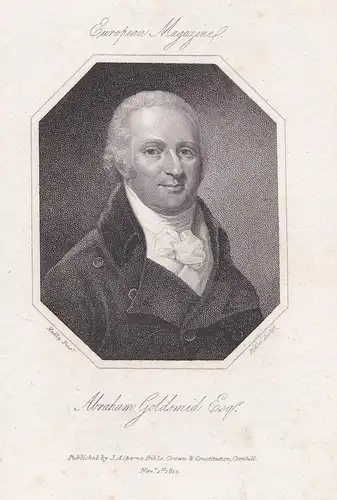 Abraham Goldsmid Esg. - Abraham Goldsmith (1756-1810) Stockbroker Börsenmakler Jewish financier Portrait