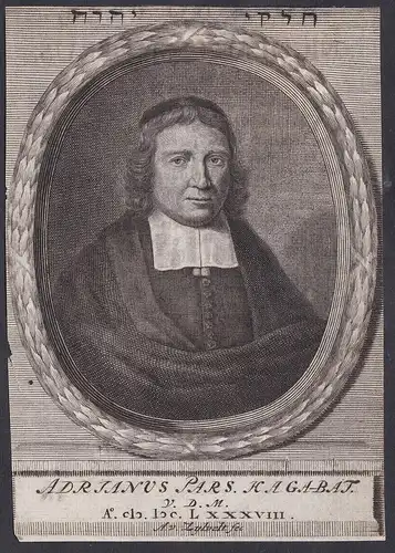 Adrianus Pars Haga-Bat - Adriaan Pars (1641-1719) 's-Gravenhage Katwijk Rijnsberg Portrait