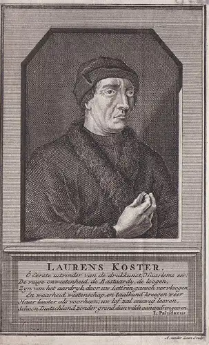 Laurens Koster - Laurens Janszoon Coster (1370-1440) Haarlem Holland Portrait