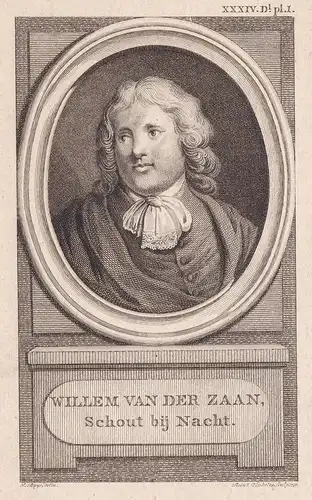 Willem van der Zaan, Schout bij Nacht. - Willem van der Zaan (1621-1669) Dutch Admiral navy Amsterdam Portrait