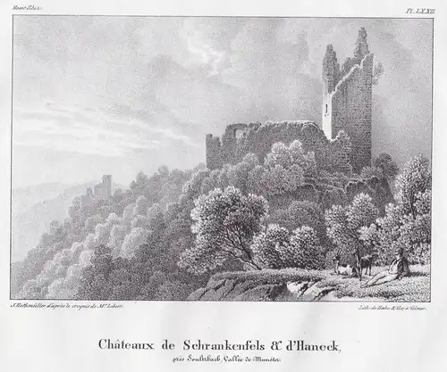 Chateaux de Schrankenfels d'Haneck. // Chateau de Schrankenfels Soultzbach-les-Bains Alsace Elsass Ansicht vie