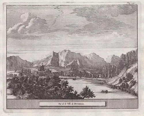 Vue de la Ville de Dunkeld. - Dunkeld city view Scotland Schottland copper engraving Kupferstich