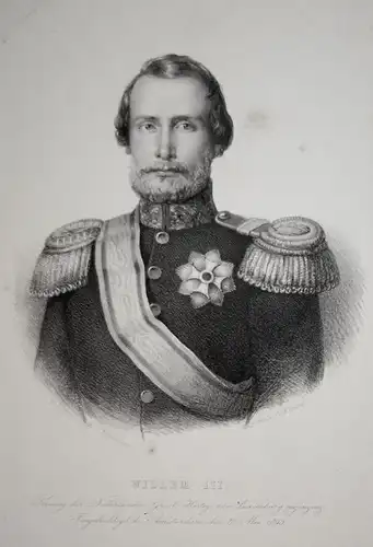 Willem III. - Wilhelm III. v. Niederlande (1817-1890) Luxemburg Oranien Limburg Portrait