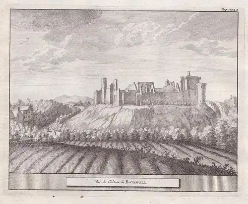 Vue du Chateau de Bothwell - Bothwell Castle South Lanarkshire Scotland Schottland copper engraving Kupferstic