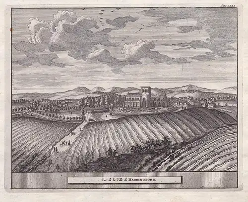 Vue de la Ville de Haddingtoun. - Haddington East Lothian Scotland Schottland copper engraving Kupferstich