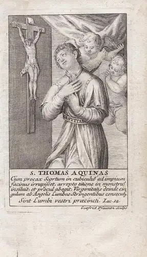 S. Thomas Aquinas - Thomas von Aquina Heiliger Heiligenbild Augsburg